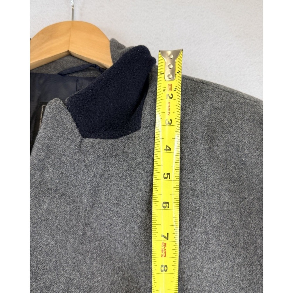 Express Men's Wool Blend Classic Topcoat Size XXL 2XL Gray 3 Hidden Buttons EUC - Picture 15 of 16